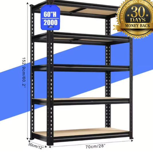 Arvaniq Storage Shelf 72"/60"H Garage Shelving Storage Shelves，2000LBS Capacity Heavy Duty Adjustable Storage Shelve For Closet
